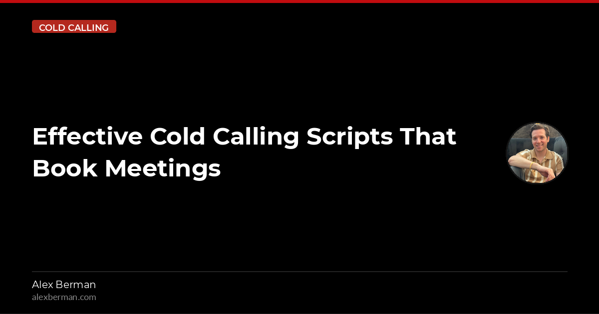 Effective Cold Calling Scripts That Book Meetings